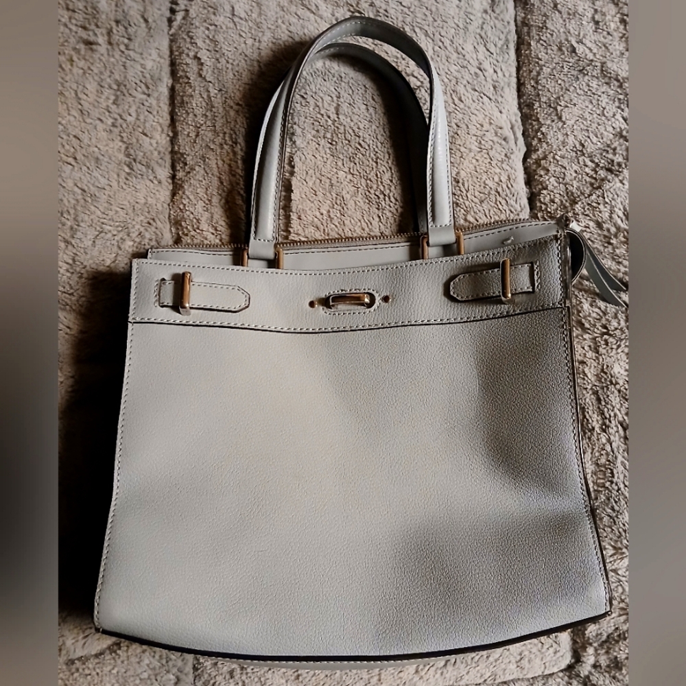 Calvin Klein "Roxy" Blue Leather Handbag